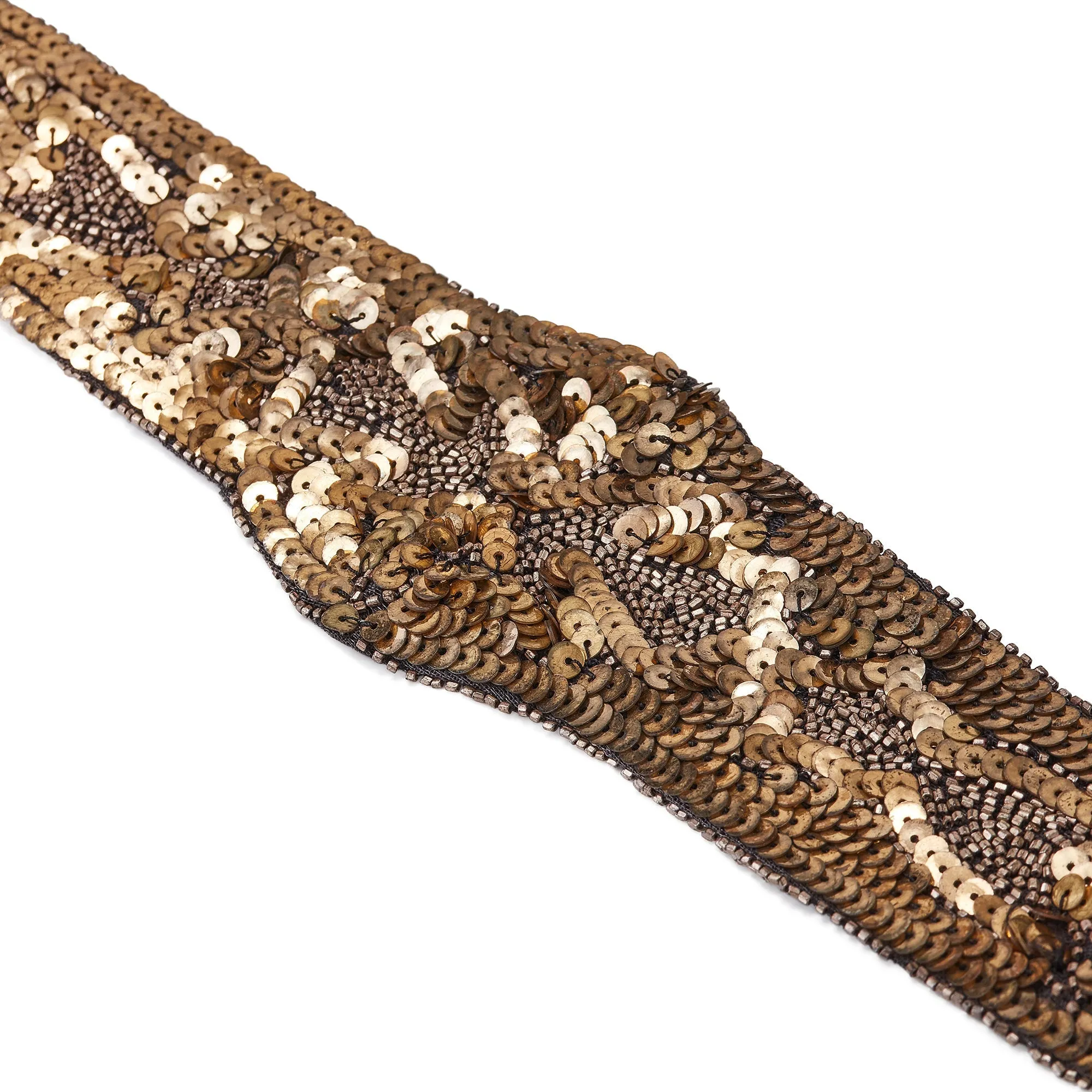 1930s Gold Sequin and Beaded Belt