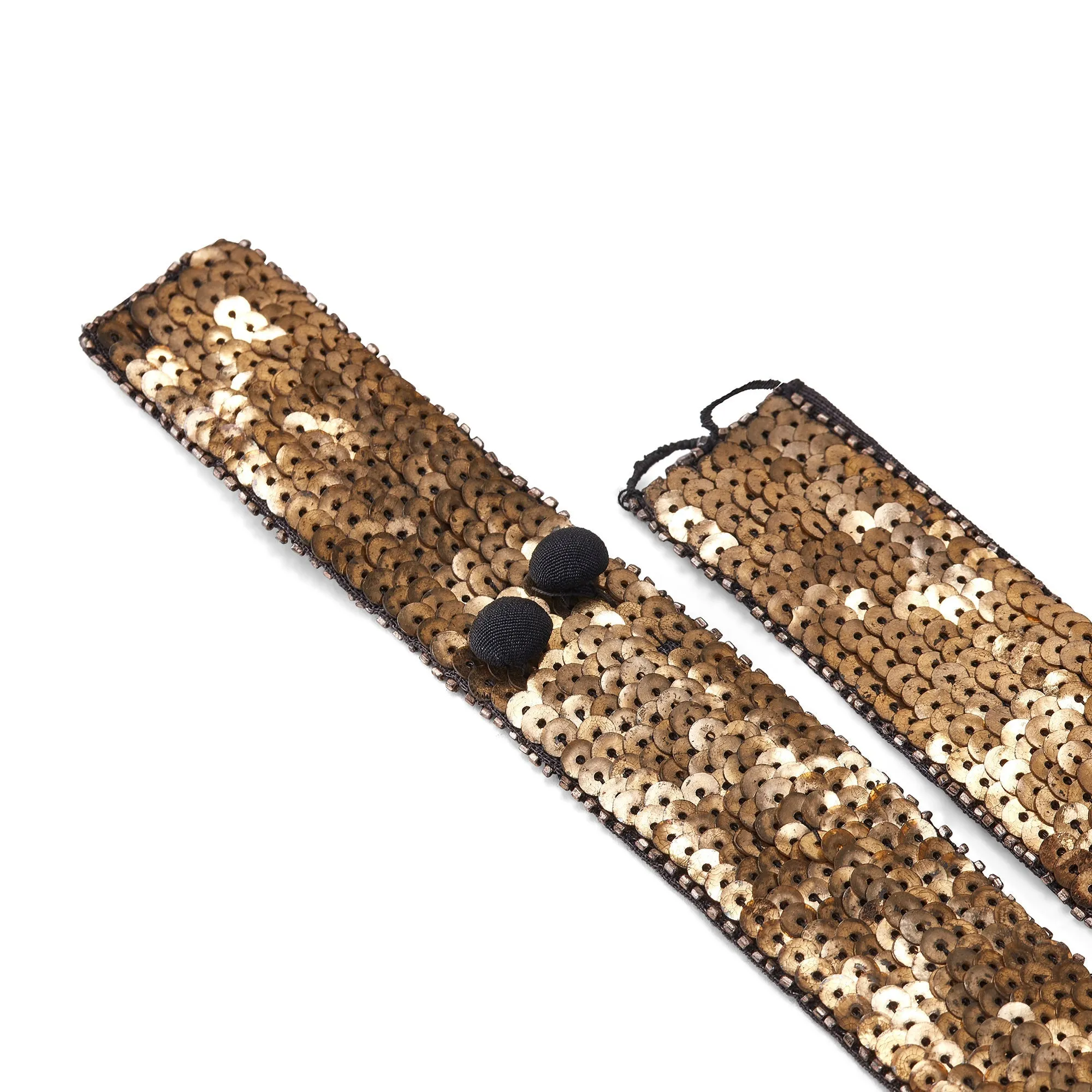 1930s Gold Sequin and Beaded Belt