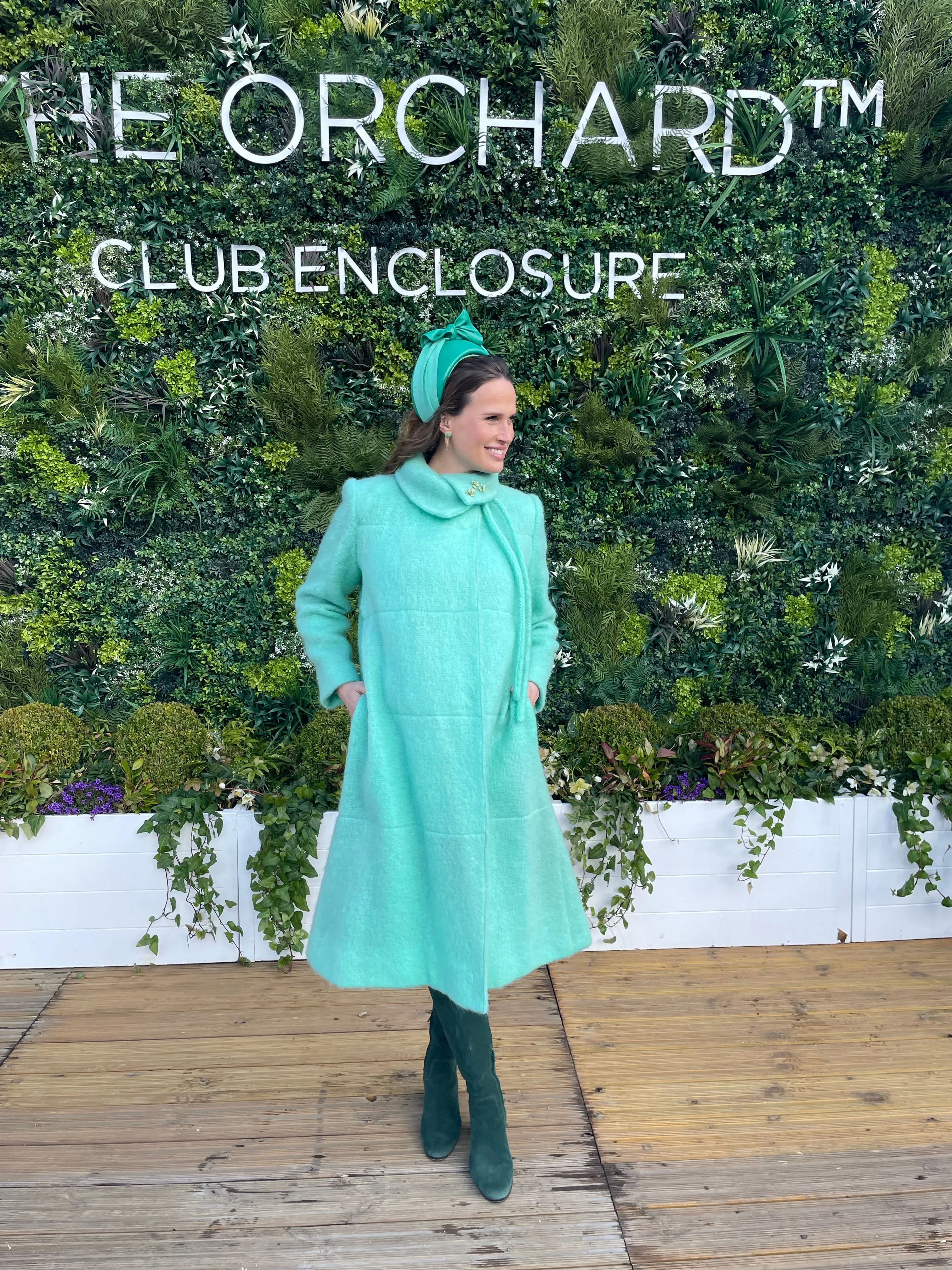 1970s Chanel Mohair Silk-Lined Seafoam Green Coat