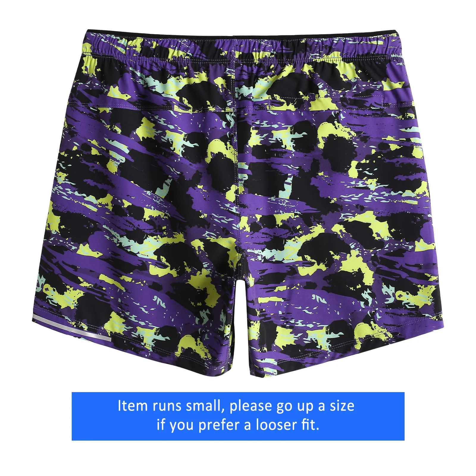 6 Inch Purple Graffiti Running Workout Shorts