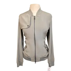 AA Platinum 'Silk Blouson' Jacket in Taupe - Women's Medium