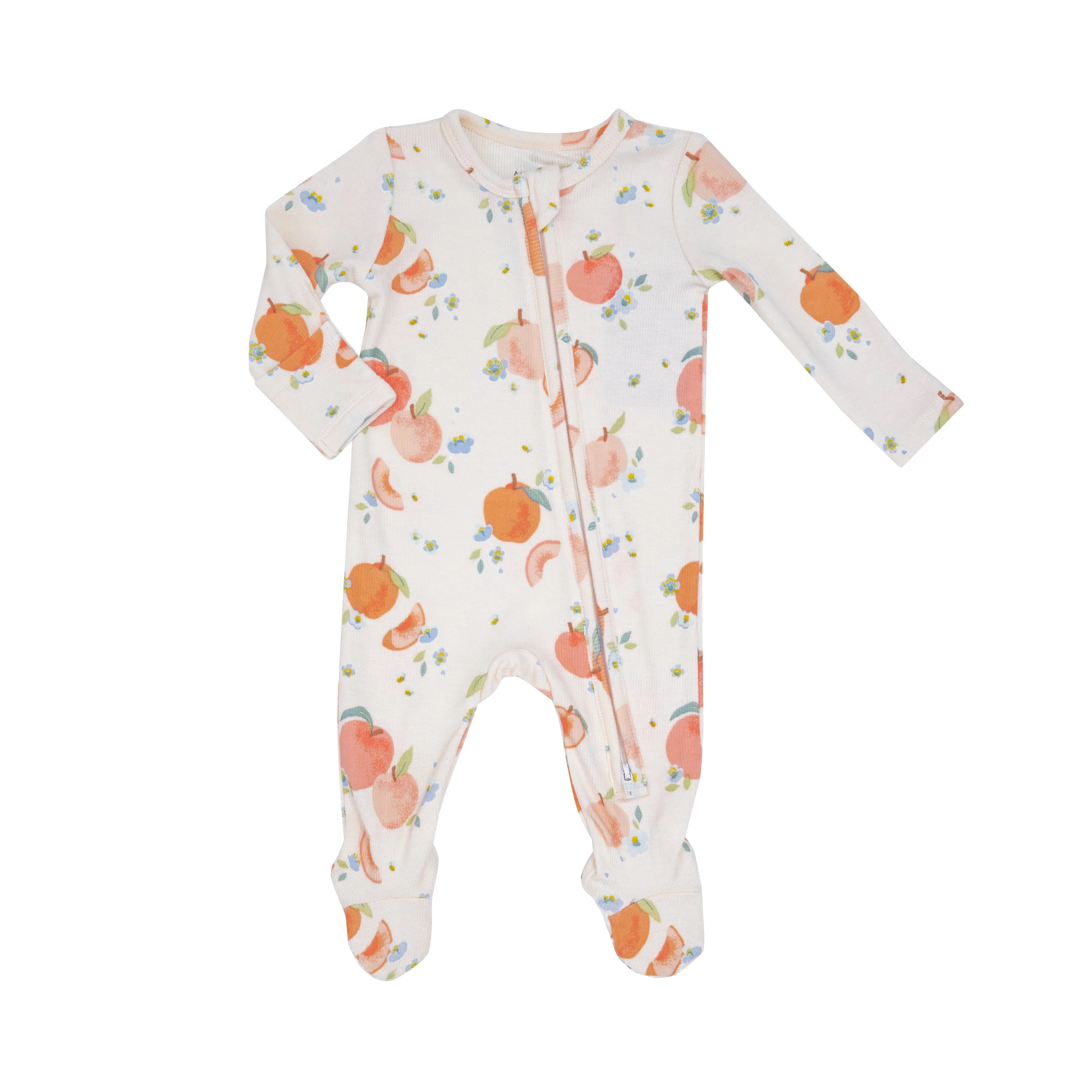 Angel Dear 2 Way Zipper Footie - Spring Peaches