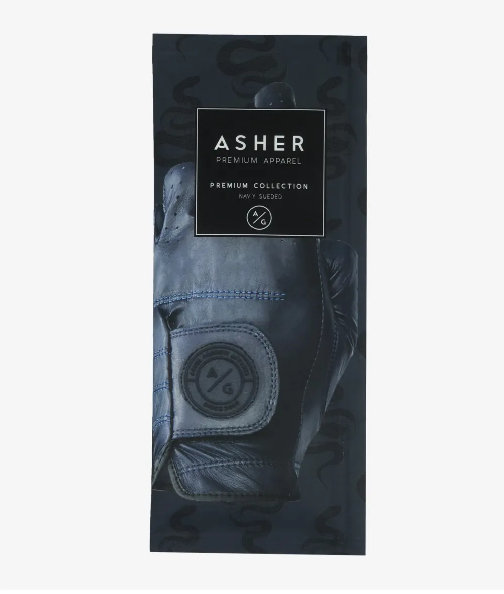 Asher Golf Glove - Navy Sueded