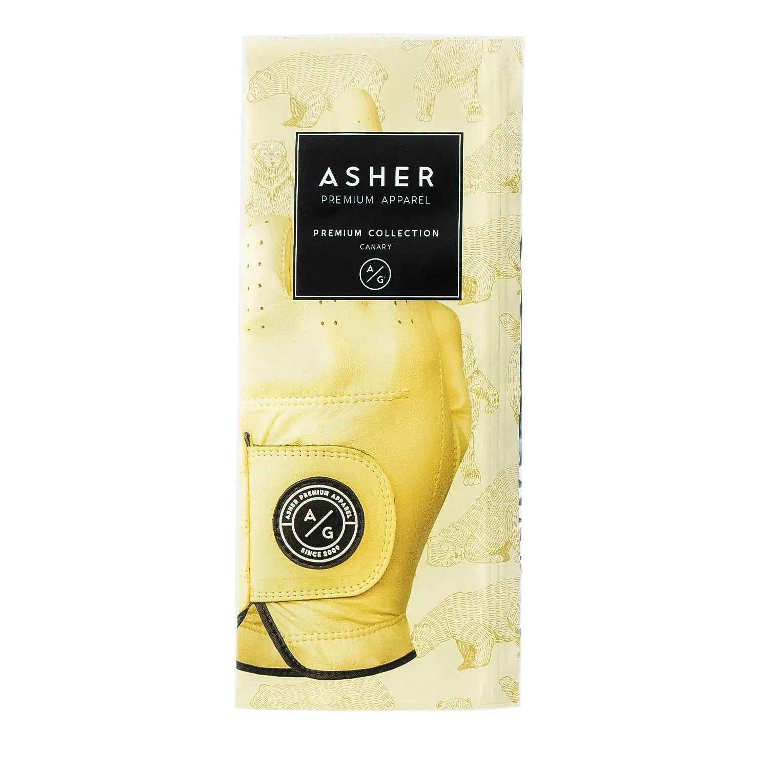 Asher Premium Leather Womens Glove Pair - Canary