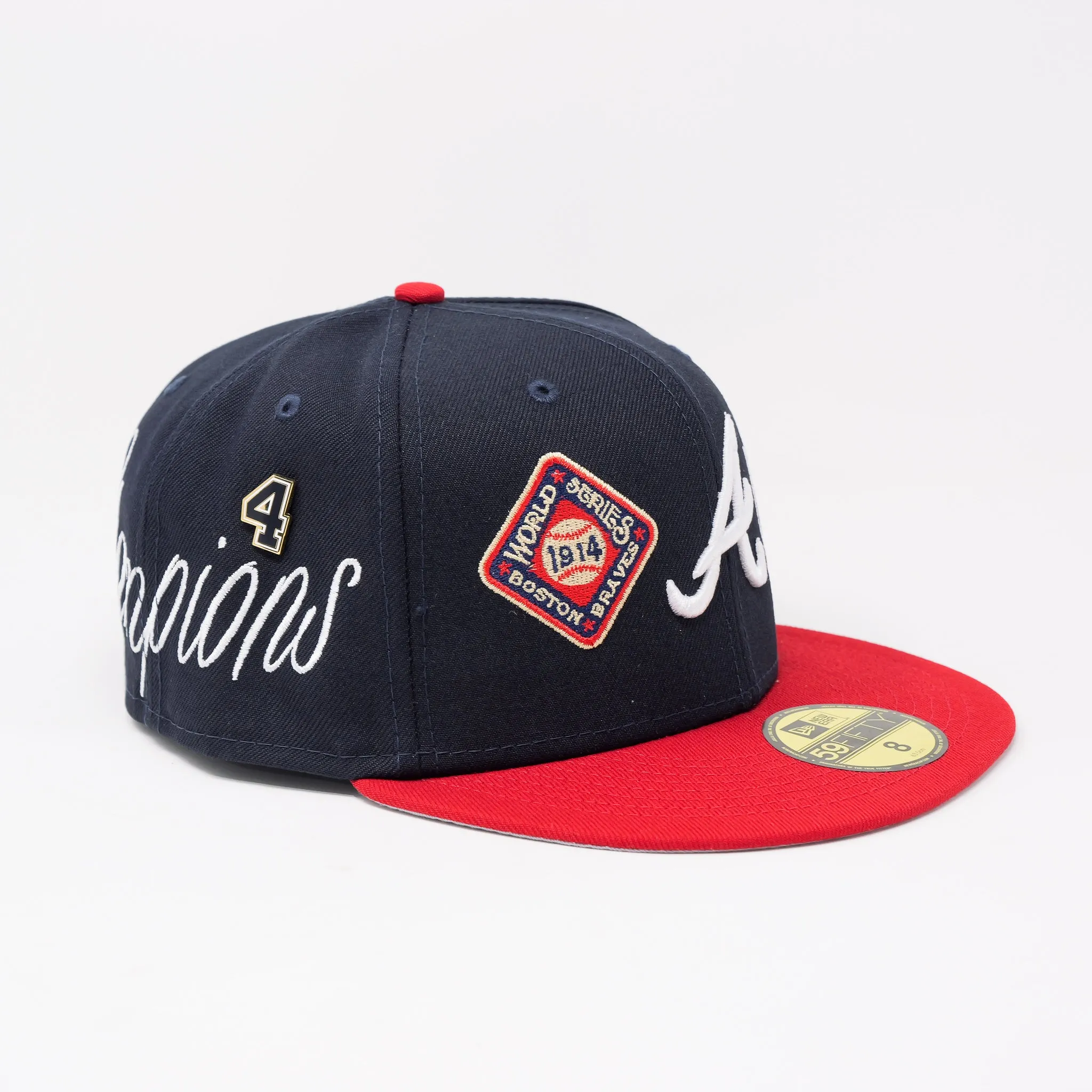 Atlanta Braves Historic 4X World Series Champions New Era 59Fifty Fitted