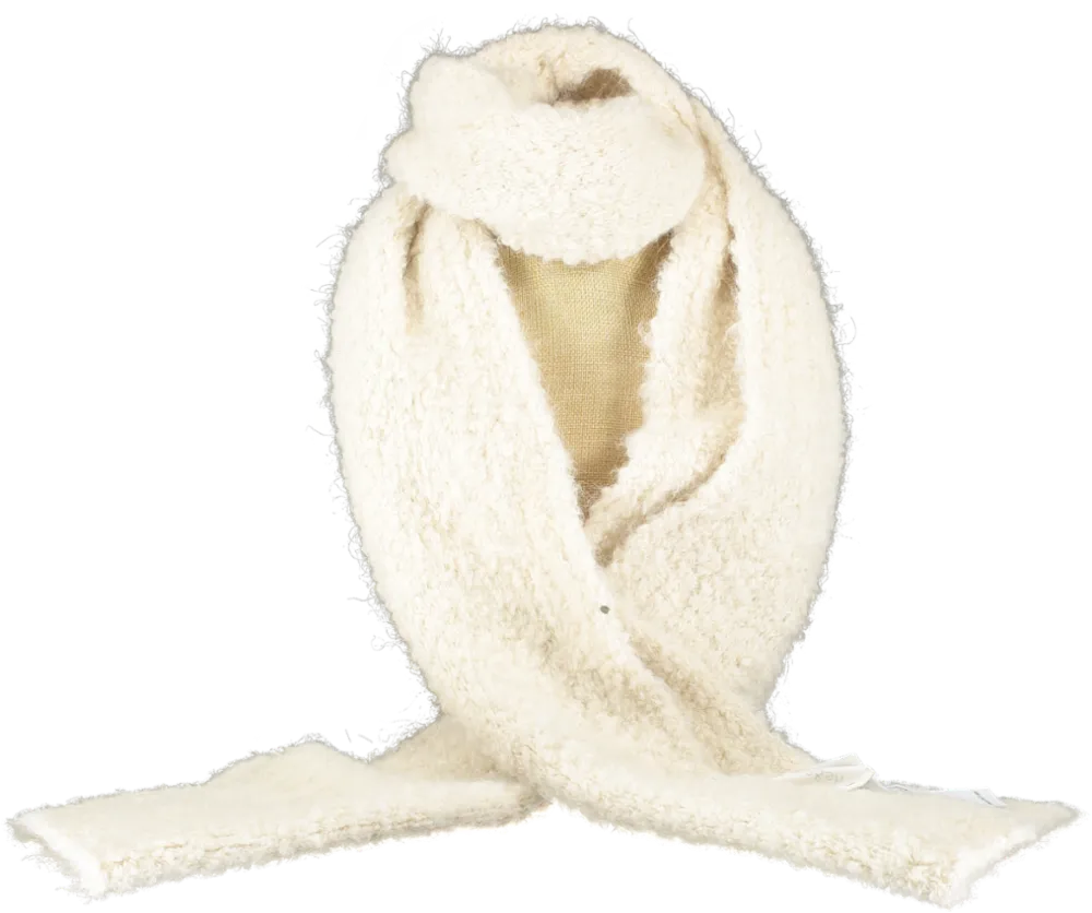 Ba&sh Beige Thick Teddy Scarf One Size