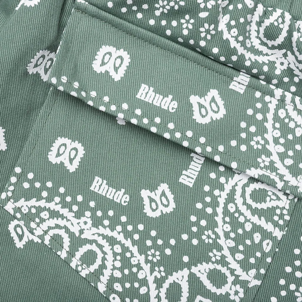 Bandana Shorts - Sage