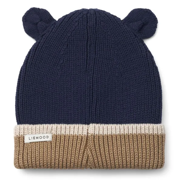 Beanie Hat W/ Ears - Gina - Classic Navy Mix