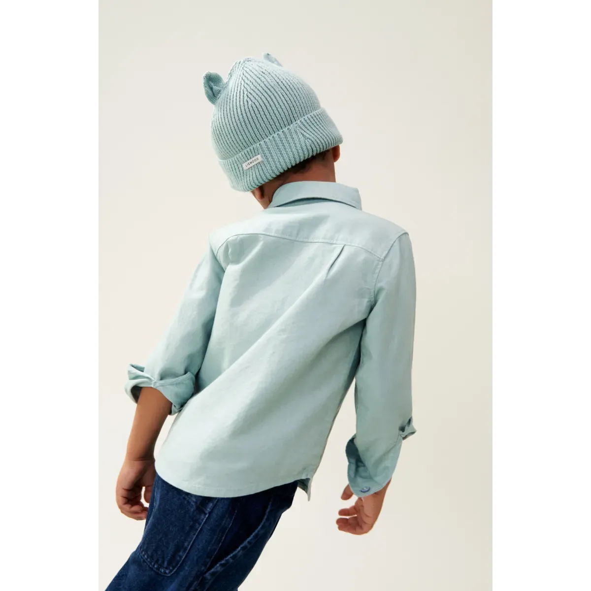 Beanie Hat W/ Ears - Gina - Ice Blue