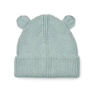 Beanie Hat W/ Ears - Gina - Ice Blue