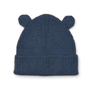 Beanie Hat W/ Ears - Gina - Indigo Blue