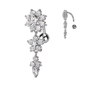 Belly Ring - Top-Down Flower