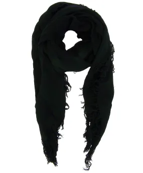 Blue Pacific Tissue Modal and Cashmere Scarf in Black