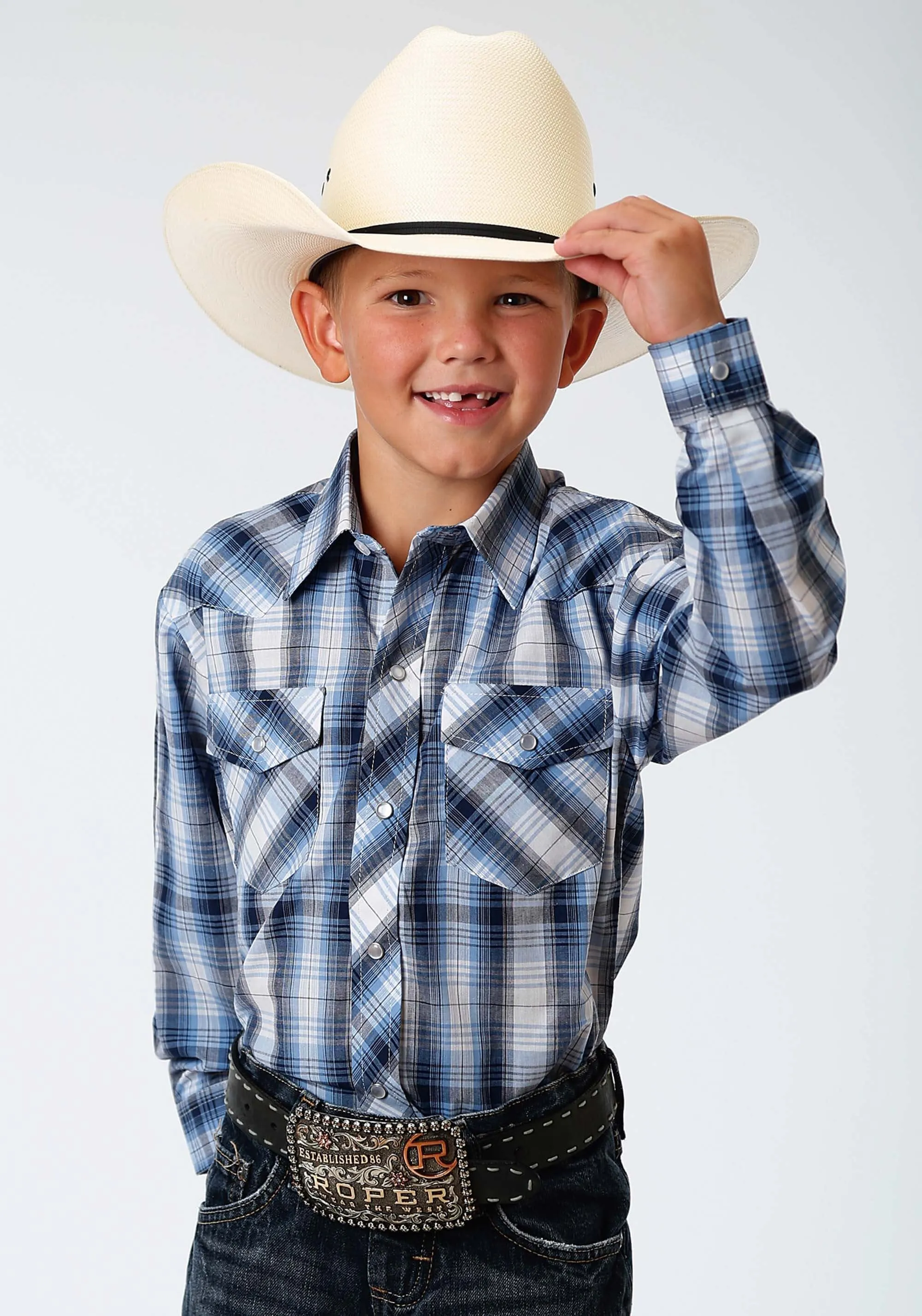 Boy's Roper Classic Blue Shirt