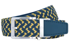 Braided Maize & Blue, 1 3/8 Strap, Golf Belt