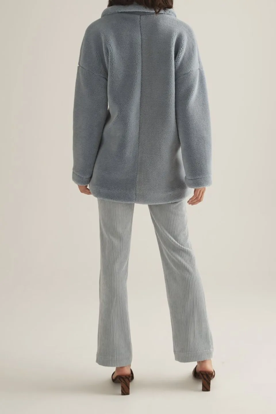 Brinsley Chambray Blue Teddy Coat