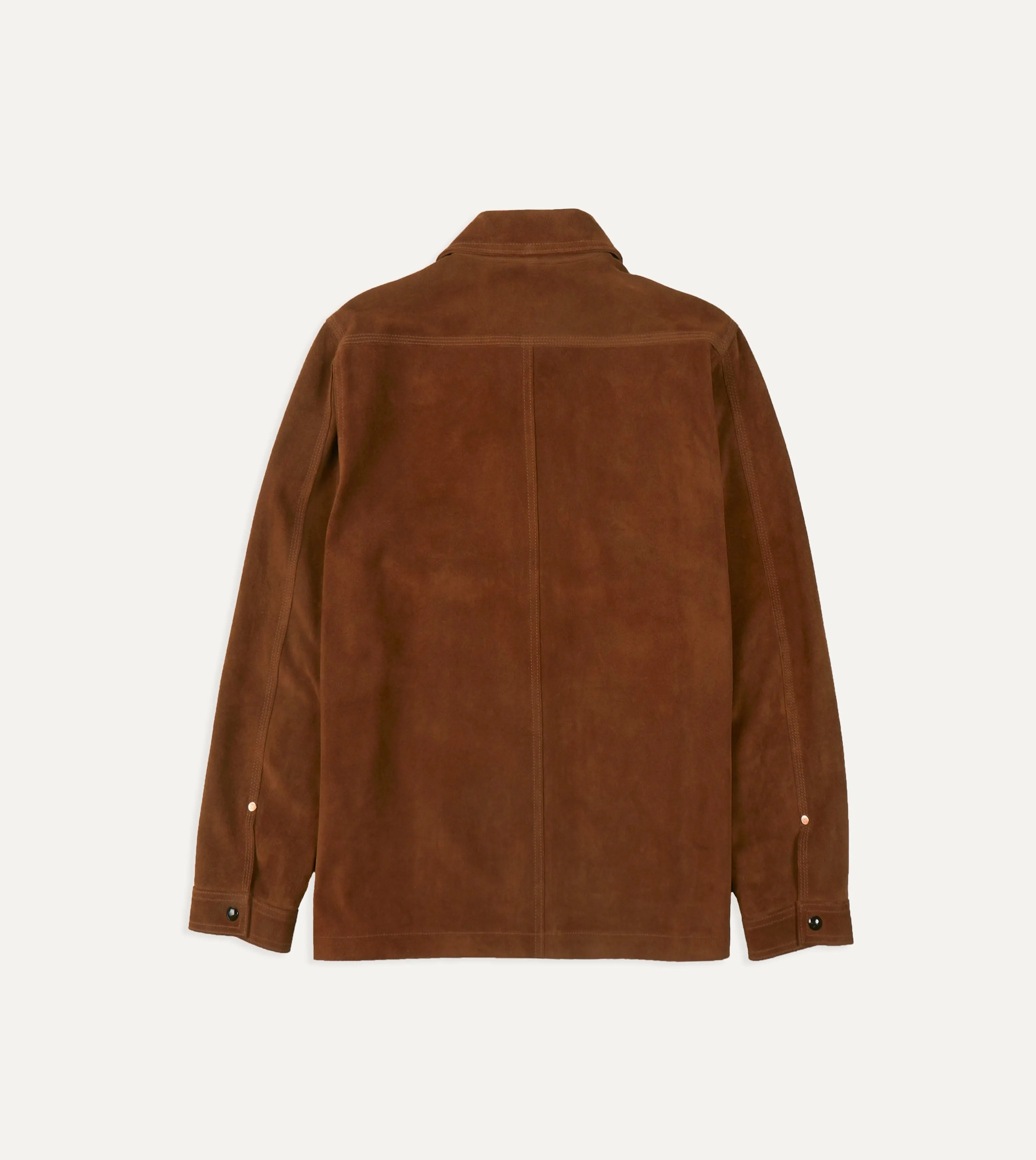 Brown Roughout Suede Overshirt