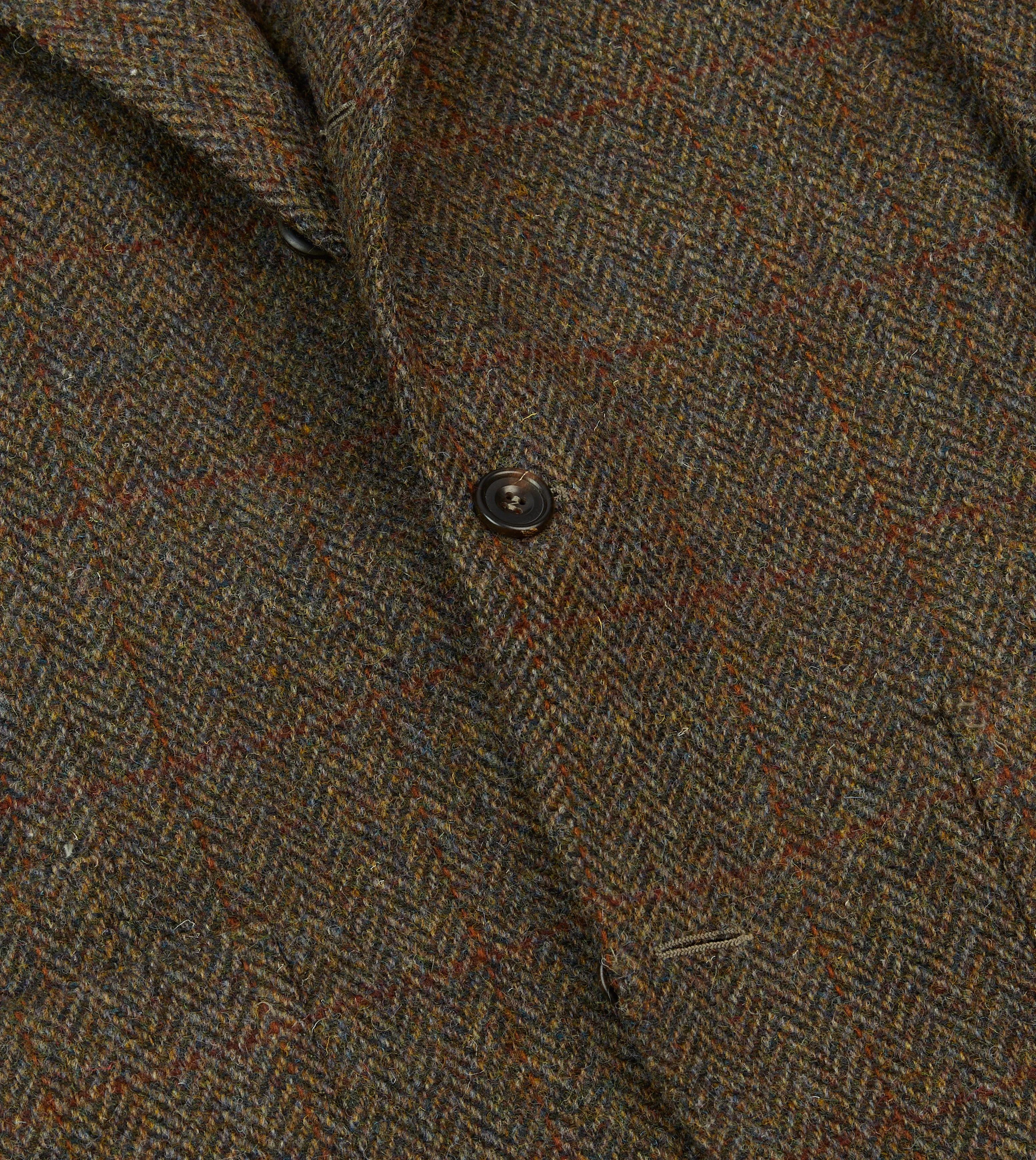 Brown Windowpane Check Tweed Blazer