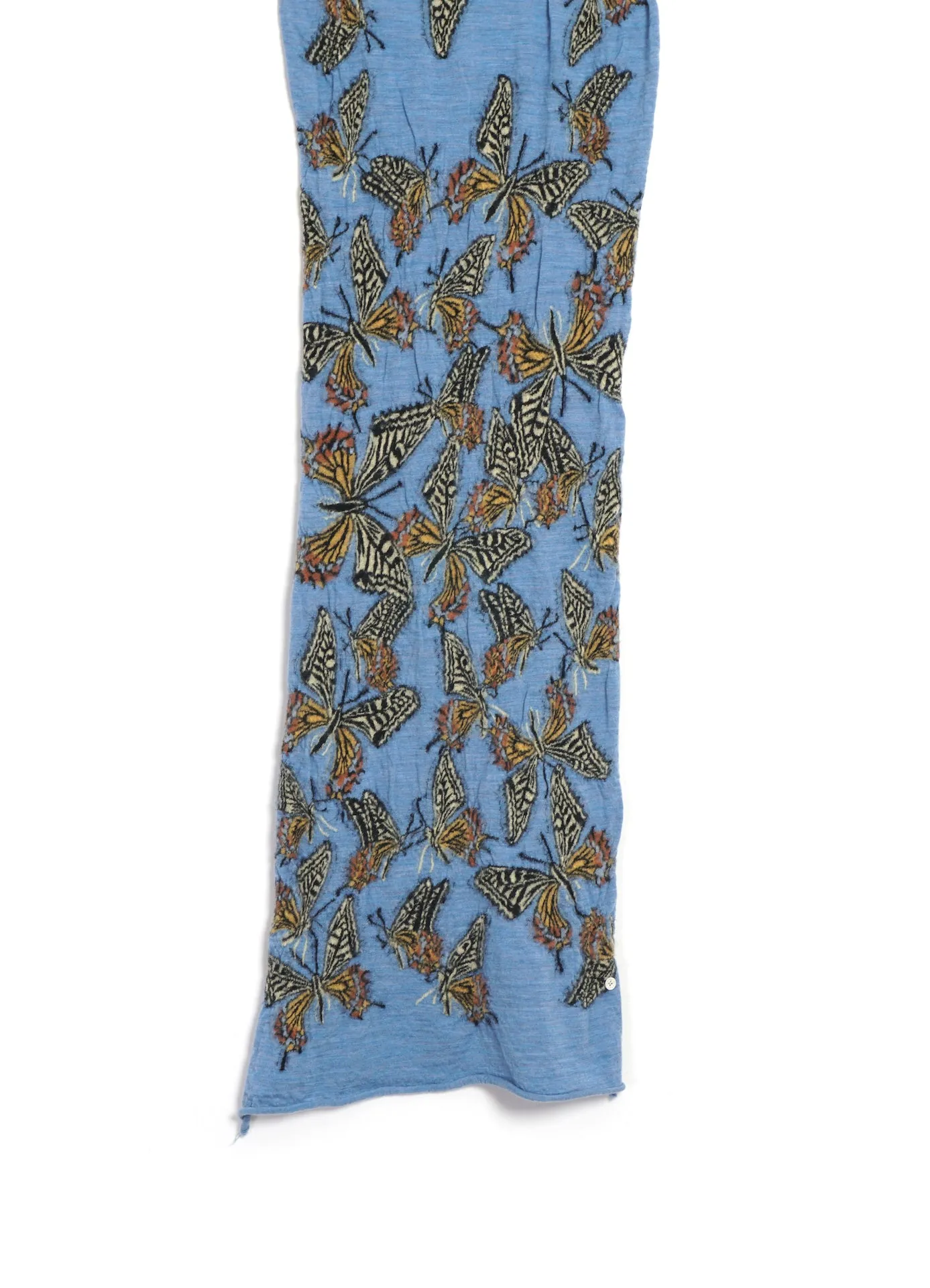 BUTTERFLY | Compressed Wool Scarf | Sax