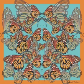 【BUTTERFLY】100% Silk Scarf with Crystals