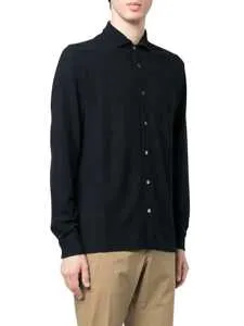 button-down fastening shirt