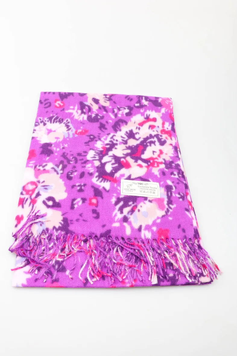 Carmel Purple Floral Scarf