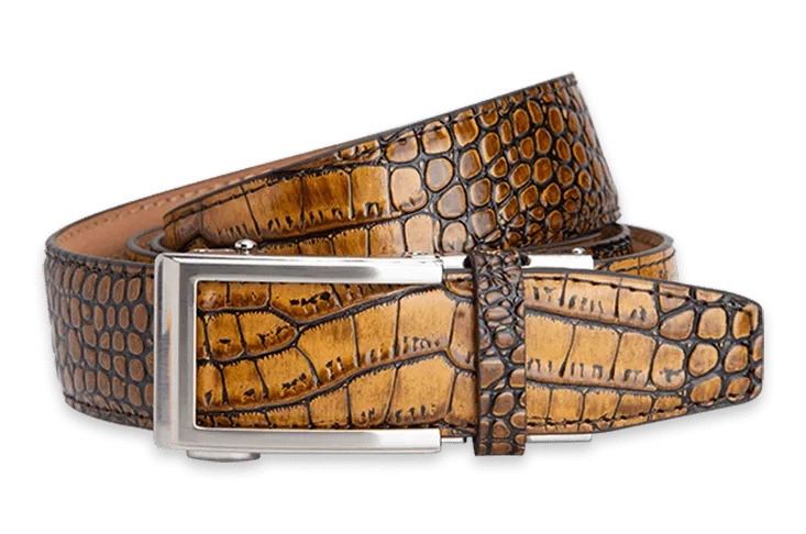 Cayman Brown & Tan, 1 3/8 Strap, Dress Belt