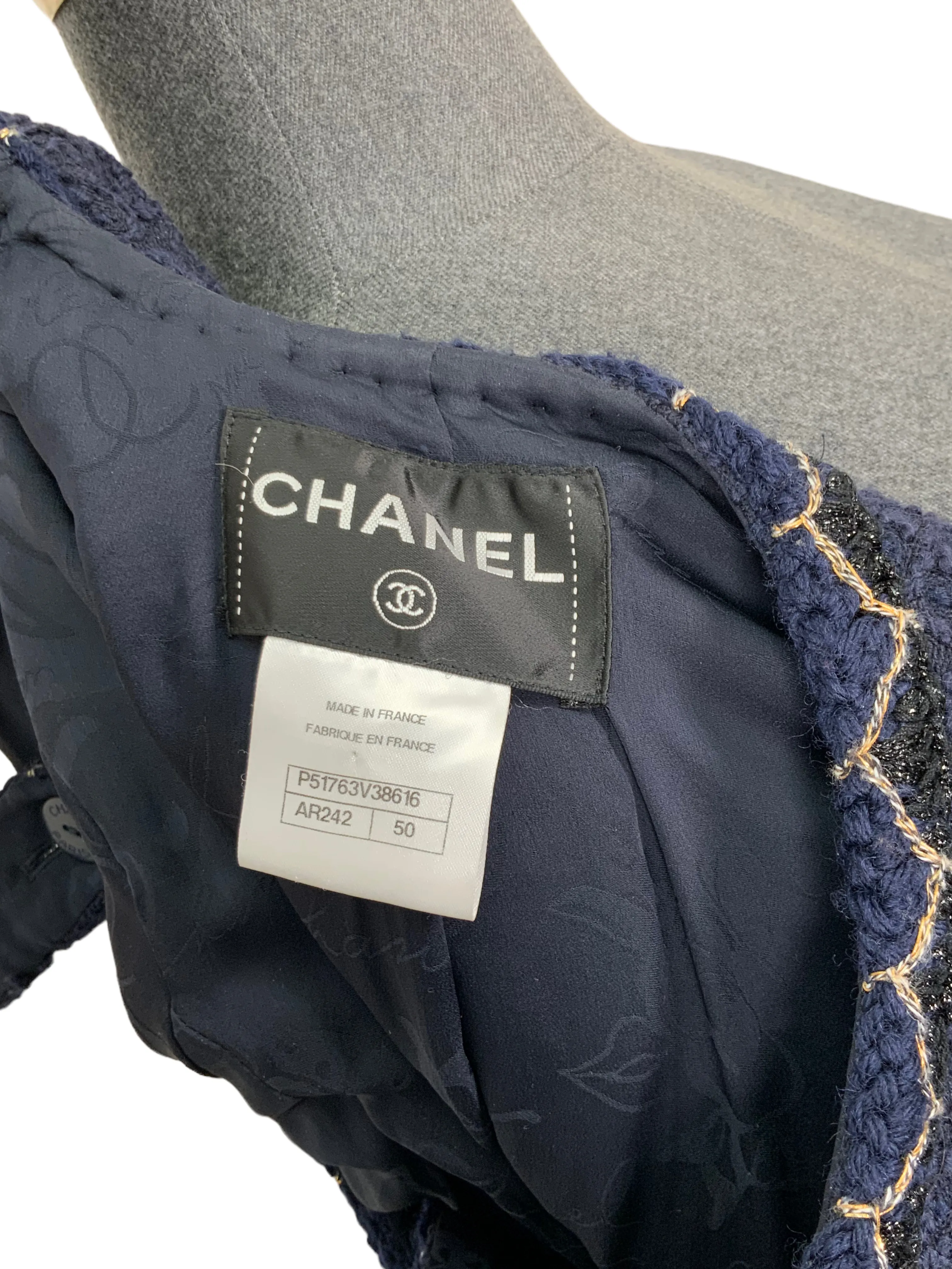 CHANEL 15A Paris Salzburg Collection Military Jacket Size M