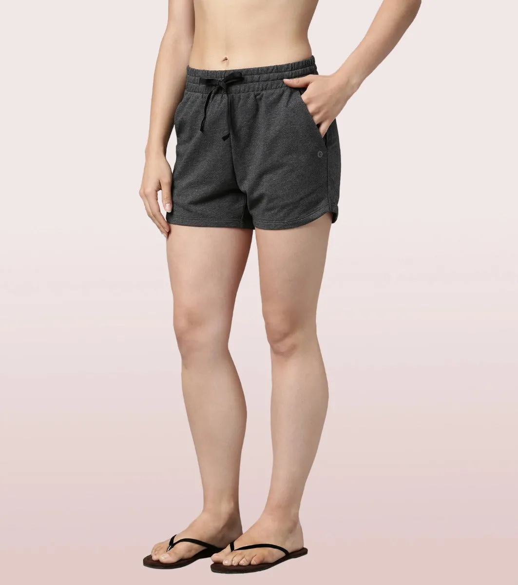 Comfy Shorts | Terry Shorts With Adjustable Waistband & Pockets