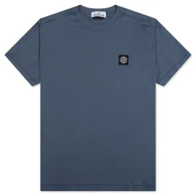 Compass Patch Logo S/S T-Shirt - Avio Blue