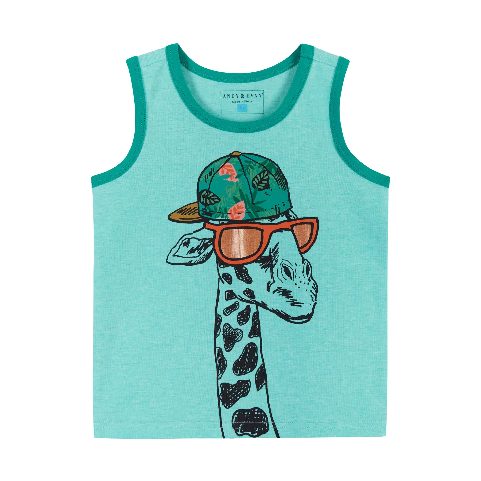 Cool Giraffe Tank & Short Set | Aqua