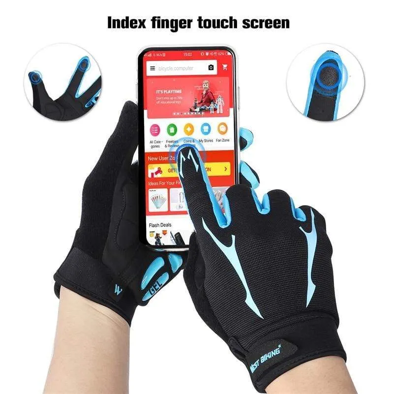 Cycling Gloves Men Women Sports Full Finger GEL Bike Gloves Touch Screen Windproof Warm MTB Road Bicycle Gloves