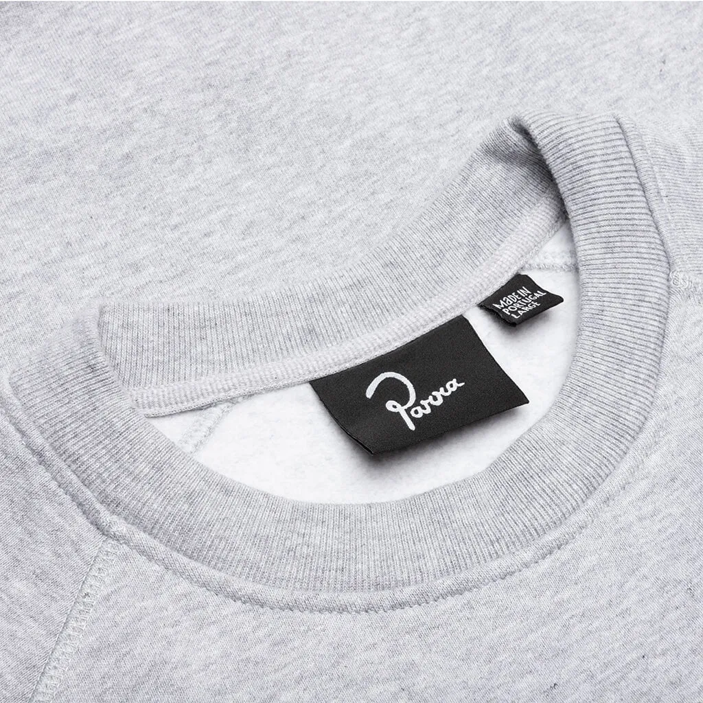 Fast Food Logo Crew Neck Sweatshirt - Heather Grey