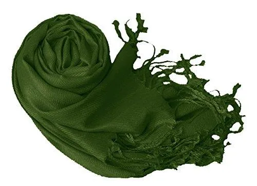 Forest Green Pashmina Shawl Wrap Scarf