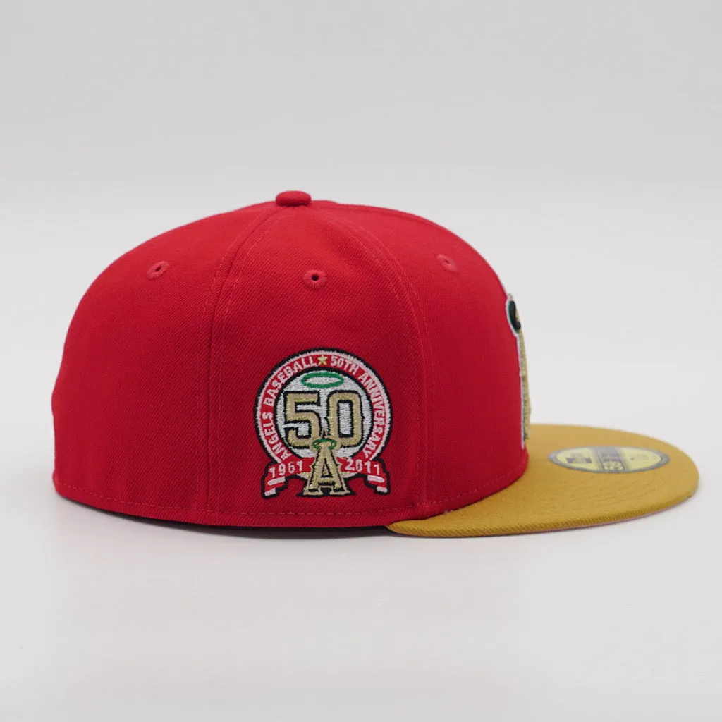 Fresh Rags X New Era 59Fifty Anaheim Angels 50th Anniversary Side Patch Pink UV