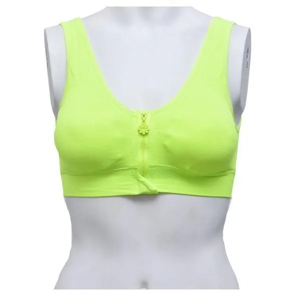 Front Open Zipper Blouse Bra