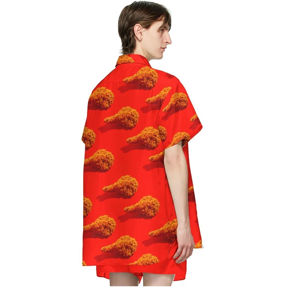 Gearhuman 3D Fried Chicken Hawaii Shirt