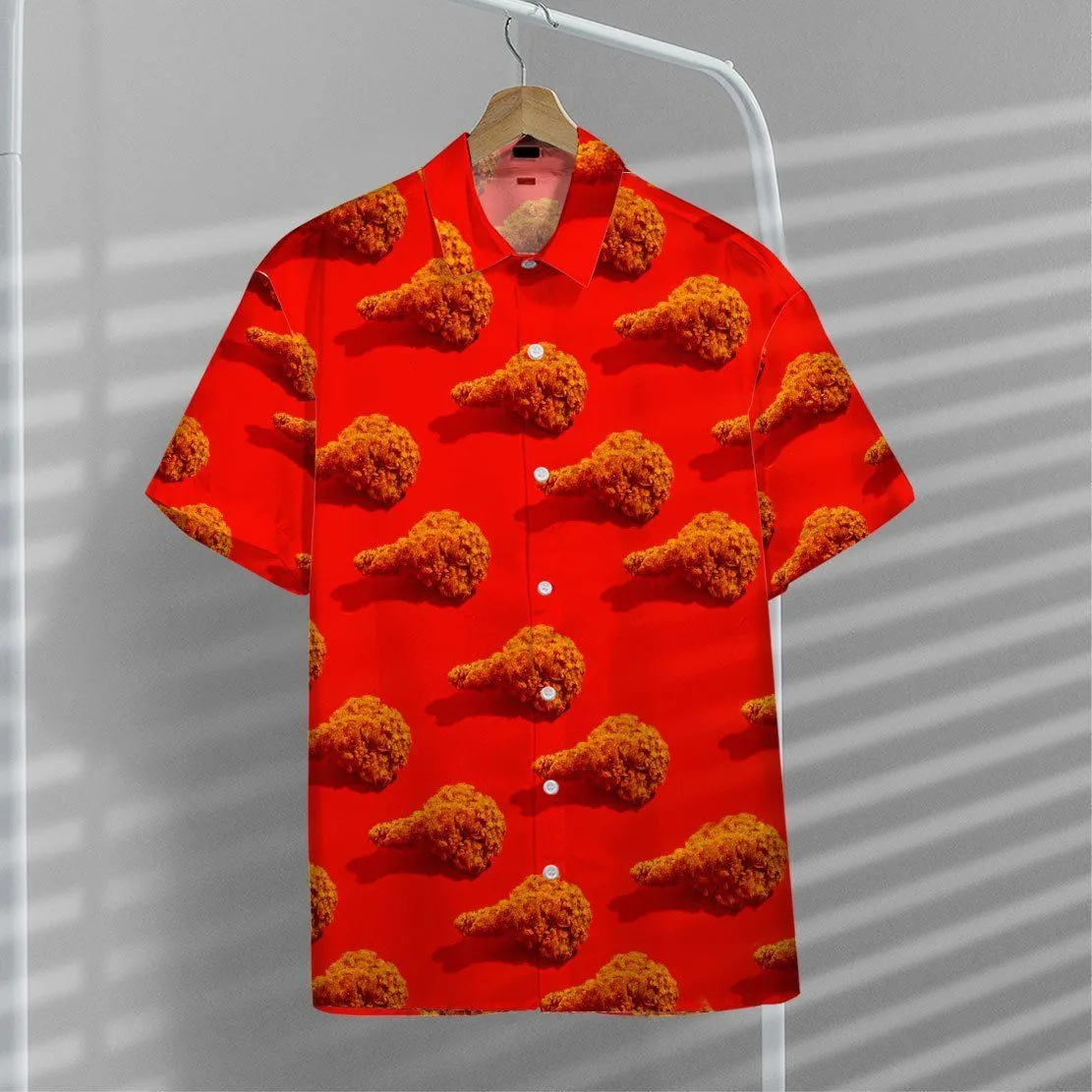 Gearhuman 3D Fried Chicken Hawaii Shirt