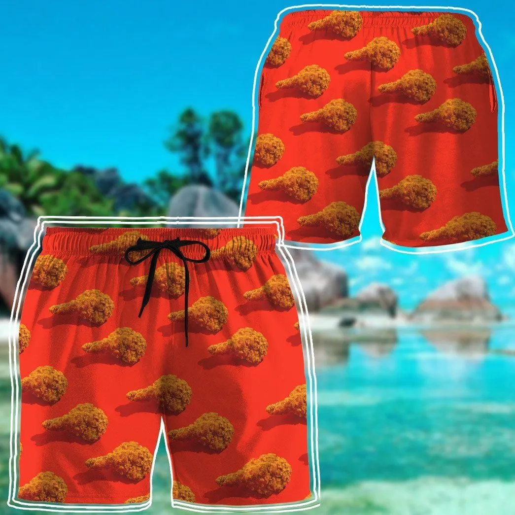 Gearhuman 3D Fried Chicken Hawaii Shirt