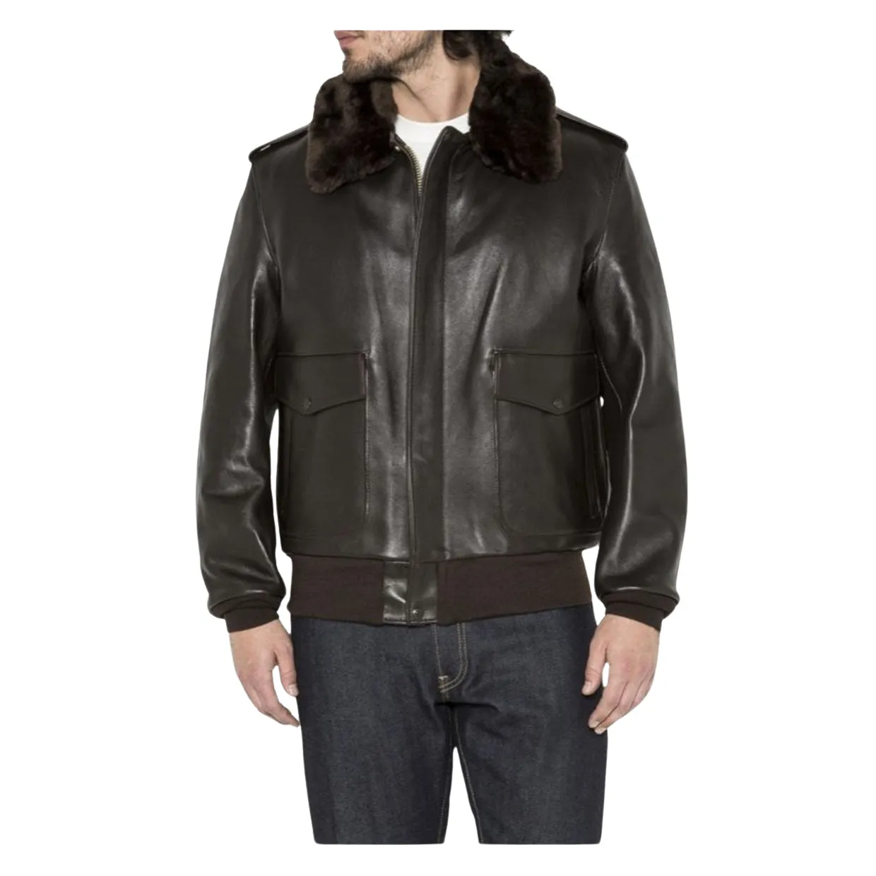 Giubbino Uomo Schott N.Y.C A-2 Flight Jacket Marrone