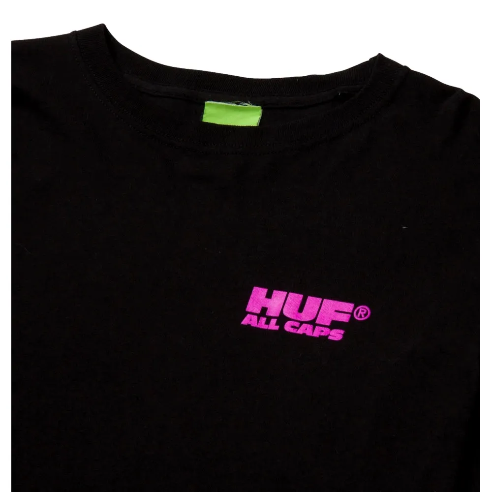 HUF NO CAP L/S TEE-BLACK