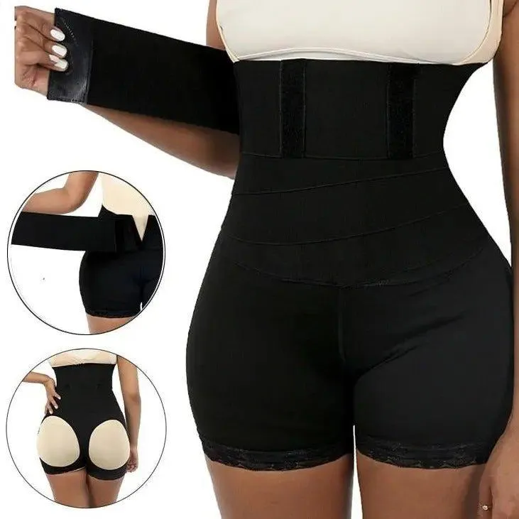 Kelly 2-In-1 Tummy, Bum & Hips Shaping Shorts With Wrap Belt