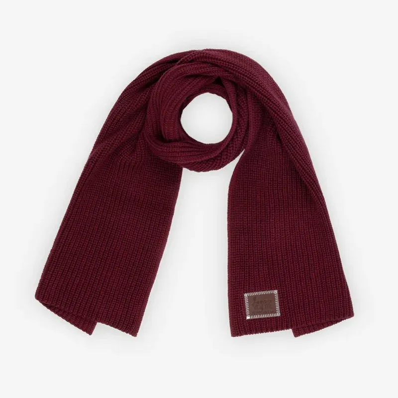 Love Your Melon - Burgundy Flat Knit Scarf