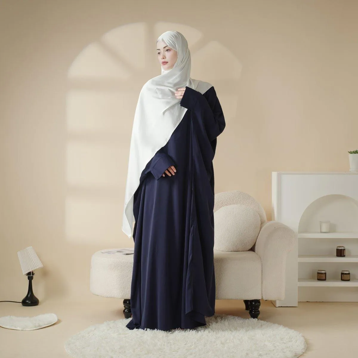 MA003 Front Zipper Nida Abaya Nursing Friendly