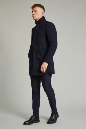 Matinque Harvey N Classic Wool Coat/Dark Navy - AW23 SALE