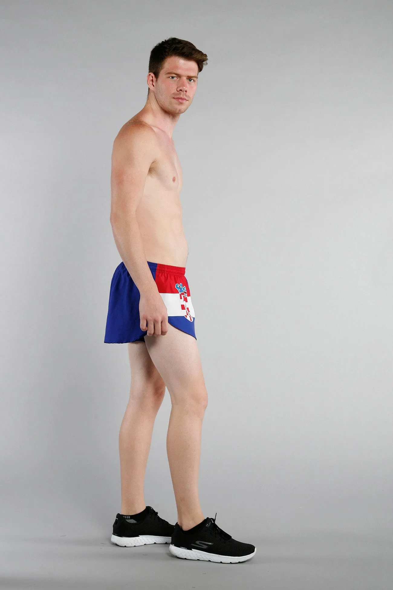 Men's 1" Elite Split Shorts- Croatia