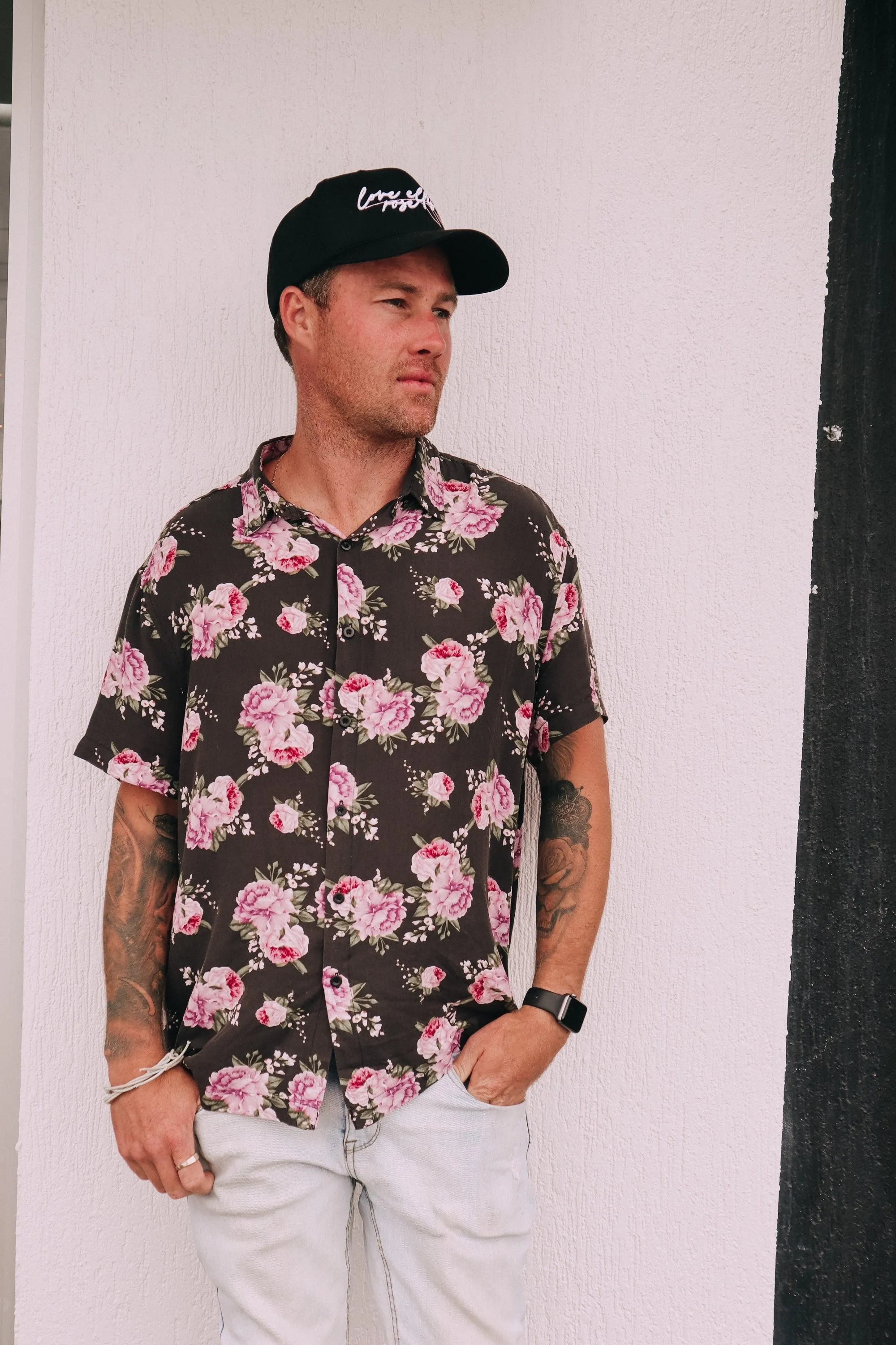 Men's Button Up Shirt - Exclusive Washed Out Print