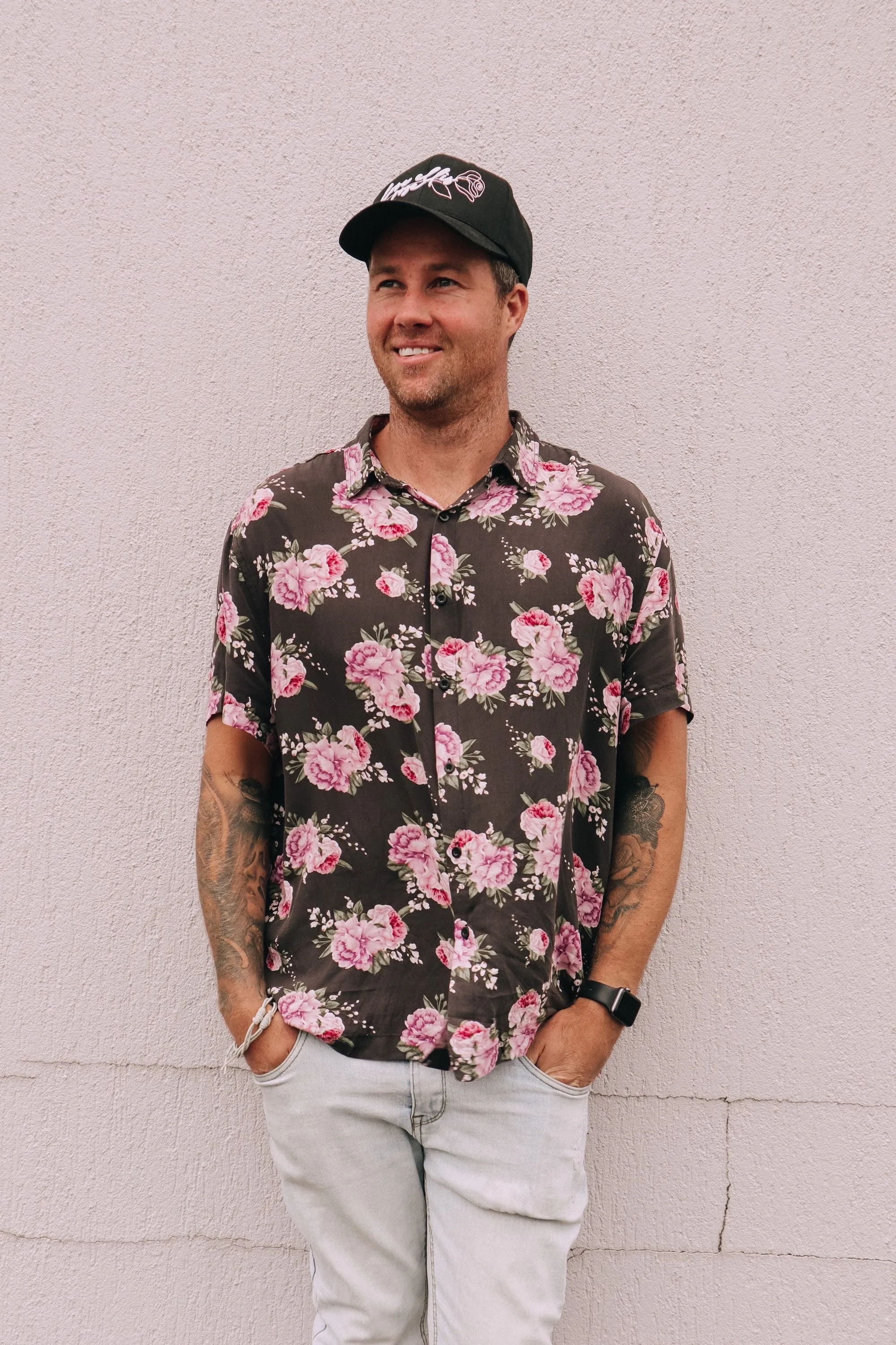 Men's Button Up Shirt - Exclusive Washed Out Print