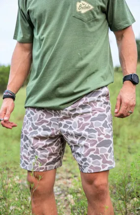 Mens Classic Deer Camo Burlebo Performance Shorts