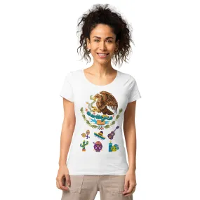 Mexico Shirt Womens / White Mexico Shirt / 100 Percent Organic T-Shirt